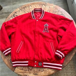 NWOT Genuine Merchandise JH Design Mens 4X REVERSIBLE Letterman Bomber Jacket